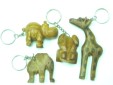 Set of 4 Wooden Animal Key Chain set