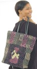 Soft Leather Tote Bag - Women &amp; Baby On Dark