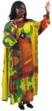 3 Piece African Print Dress With Cowry Shells