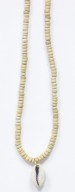 Coconut Bead Necklace with Cowry Shell