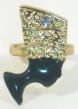 Black Nefertiti Ring Adjustable