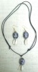 Terra Cotta Necklace Earring Set (Black)