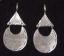 Tuareg Silver Earrings Crescent w triangle