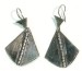 Special!Tuareg Silver Earrings-Round Diamond Shape