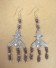 Tuareg Silver &amp; Purple Bead Earrings