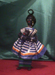 African Women Doll -10&quot;-on Stand--Delux