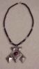 Silver Necklace w/ Inlaid Bead