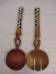 Large Batik Bone Handle Salad Set