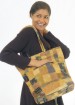 Soft Leather Tote Bag - Patchwork Design