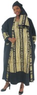 Dress Duster &amp; Headwrap -Mask & African Geometrics