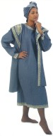 Denim Dress / Swing Coat Set With Crown Hat