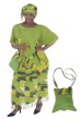 Green Beaded Womens 3 pc.Skirt Set