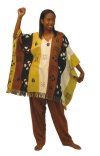 Mudprint Dashiki top and Pant Set-multi strips