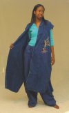 Denim Pant and Pancho - Beaded Queen Design