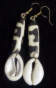 Mudcloth Bead &amp; Cowry Shell Earrings