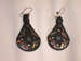 Tuareg Flat Ebony Earrings, Metal Inlay