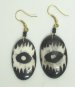 Bone Oval Eye Earrings