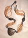 Sm. Terracotta &amp; Inlaid Ebony Pendant