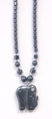 Hematite Elephant Necklace