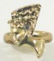 Gold Color Nefertiti Ring Adjustable