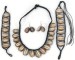 Tiger Shell Brac/Neck/Anklet/Earring Set