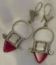 Tuareg Silver Earrings - Red Jewel