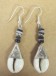 Tuareg Silver &amp; Cowry Shell Earring