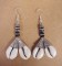 Tuareg Double Cowry Shell Earring