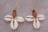 Triple Cowry Shell Earrings