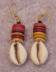 Cowry Shell w/Coconut Rhine Earring