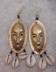 Brass Mask w/ Cowry Shell Earrings